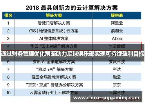 通过财务管理优化策略助力足球俱乐部实现可持续盈利目标