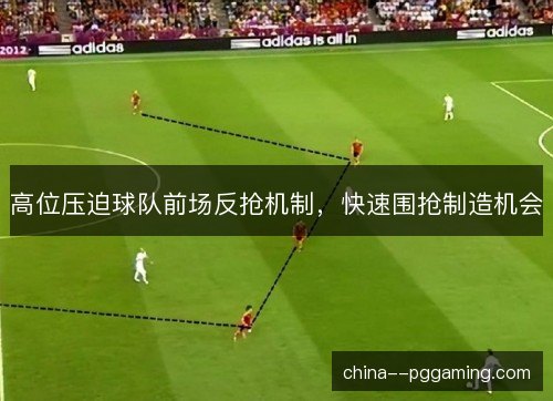 高位压迫球队前场反抢机制，快速围抢制造机会